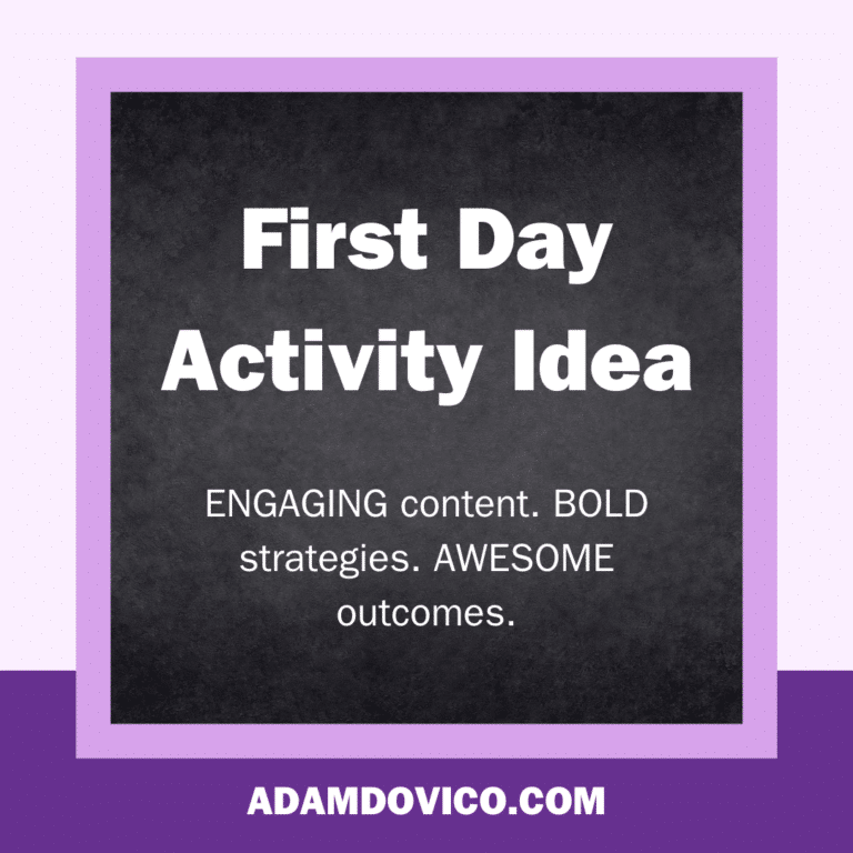 First Day Activity Idea