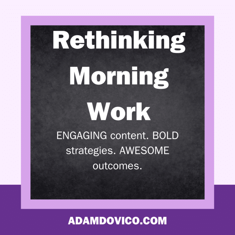 Rethinking Morning Work